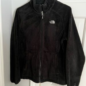 North Face fuzzy zip up sweatshirt